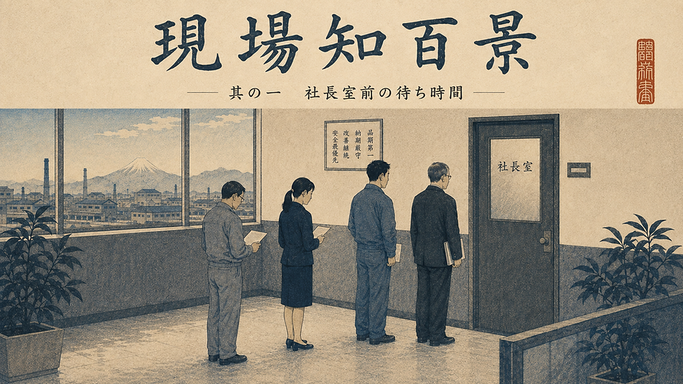 現場知百景 其の一 社長室前の待ち時間